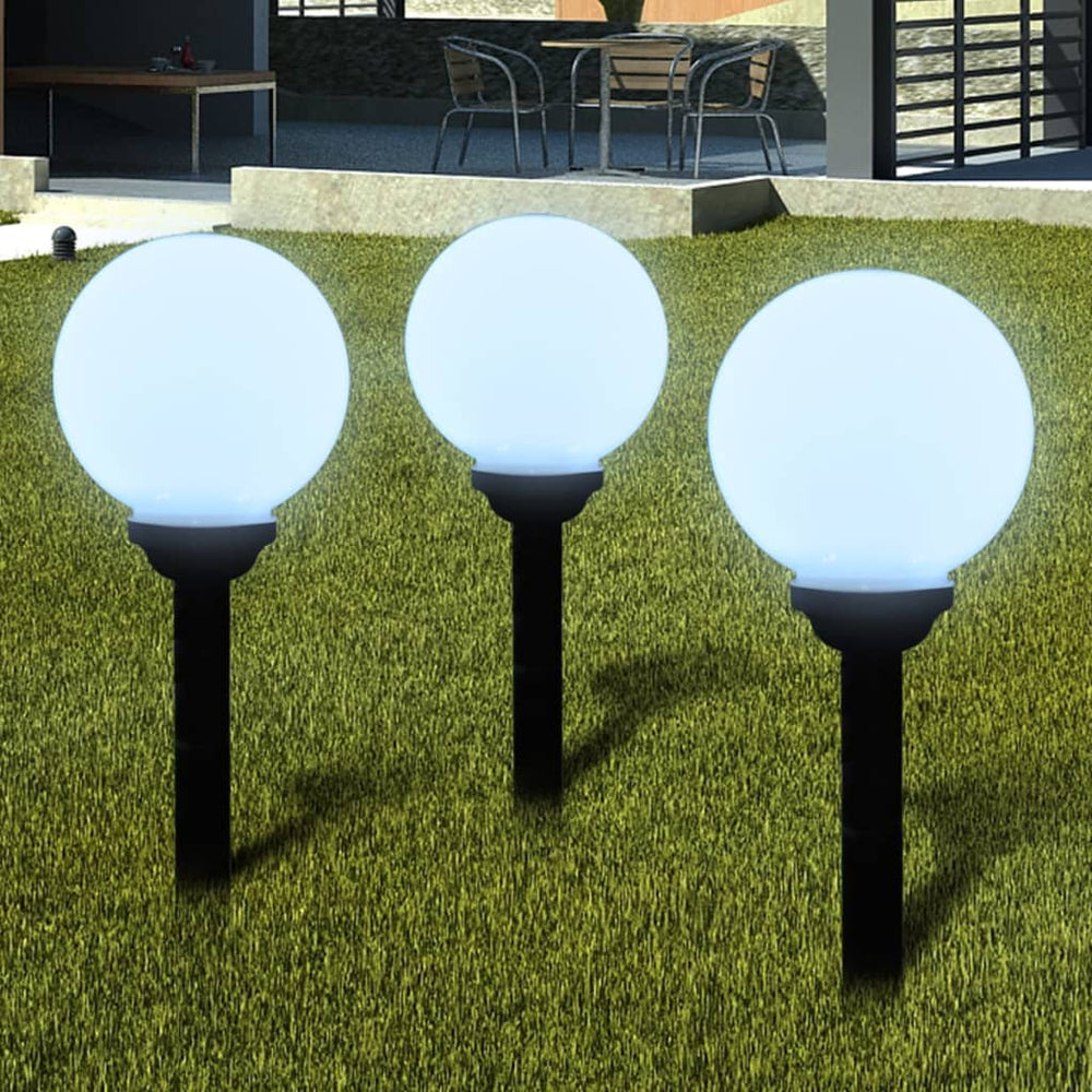 LED Wegeleuchten 3er Set mit Erdspieß