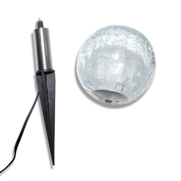Solar LED Kugel Gartenleuchten mit Erdspießen