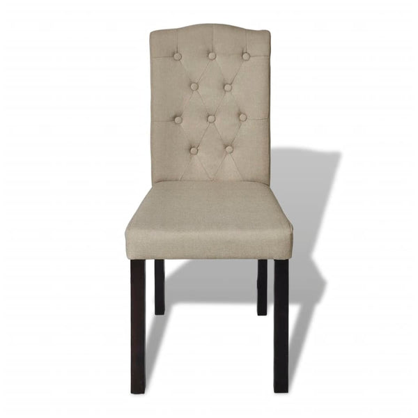 vidaXL Dining Chairs 6 pcs Camel Brown Fabric