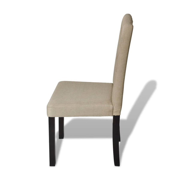 vidaXL Dining Chairs 6 pcs Camel Brown Fabric