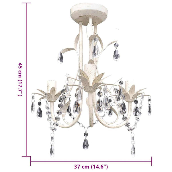 Lustre Suspension Cristal Lampe Lustre Luminaire blanc