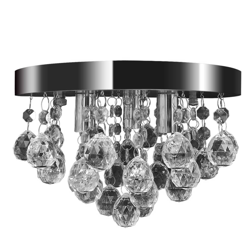 Kristall Deckenleuchte Kronleuchter Chrom Design