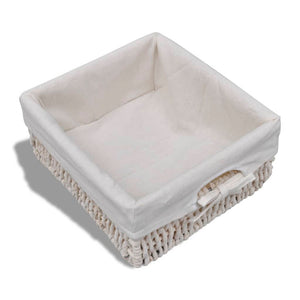 Sitzbank Weiß mit Stauraum 62x33x42 cm