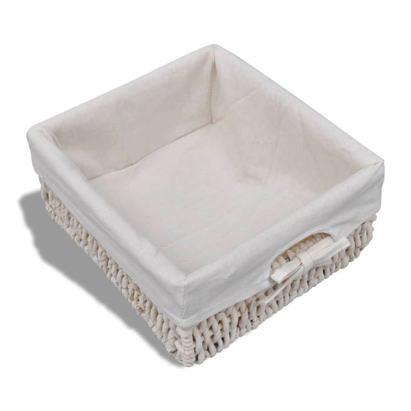 Sitzbank Weiß mit Stauraum 62x33x42 cm
