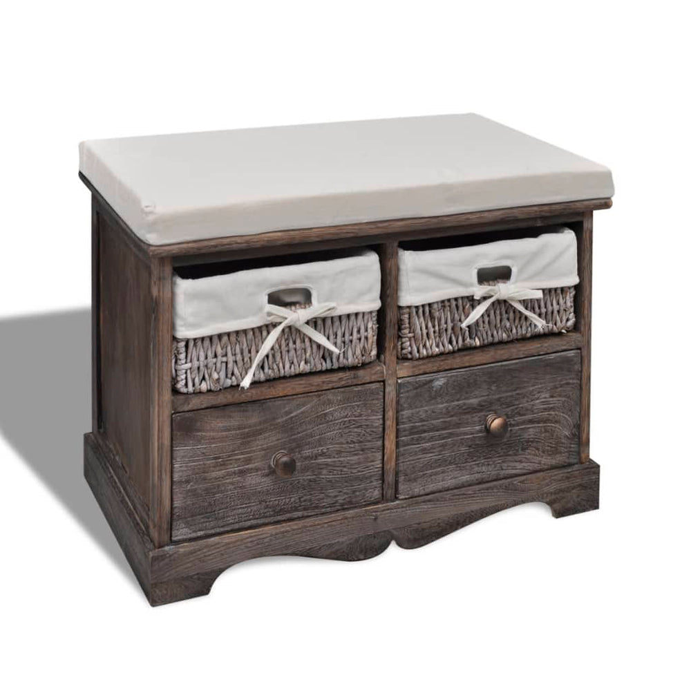 Sitzbank Braun mit Stauraum