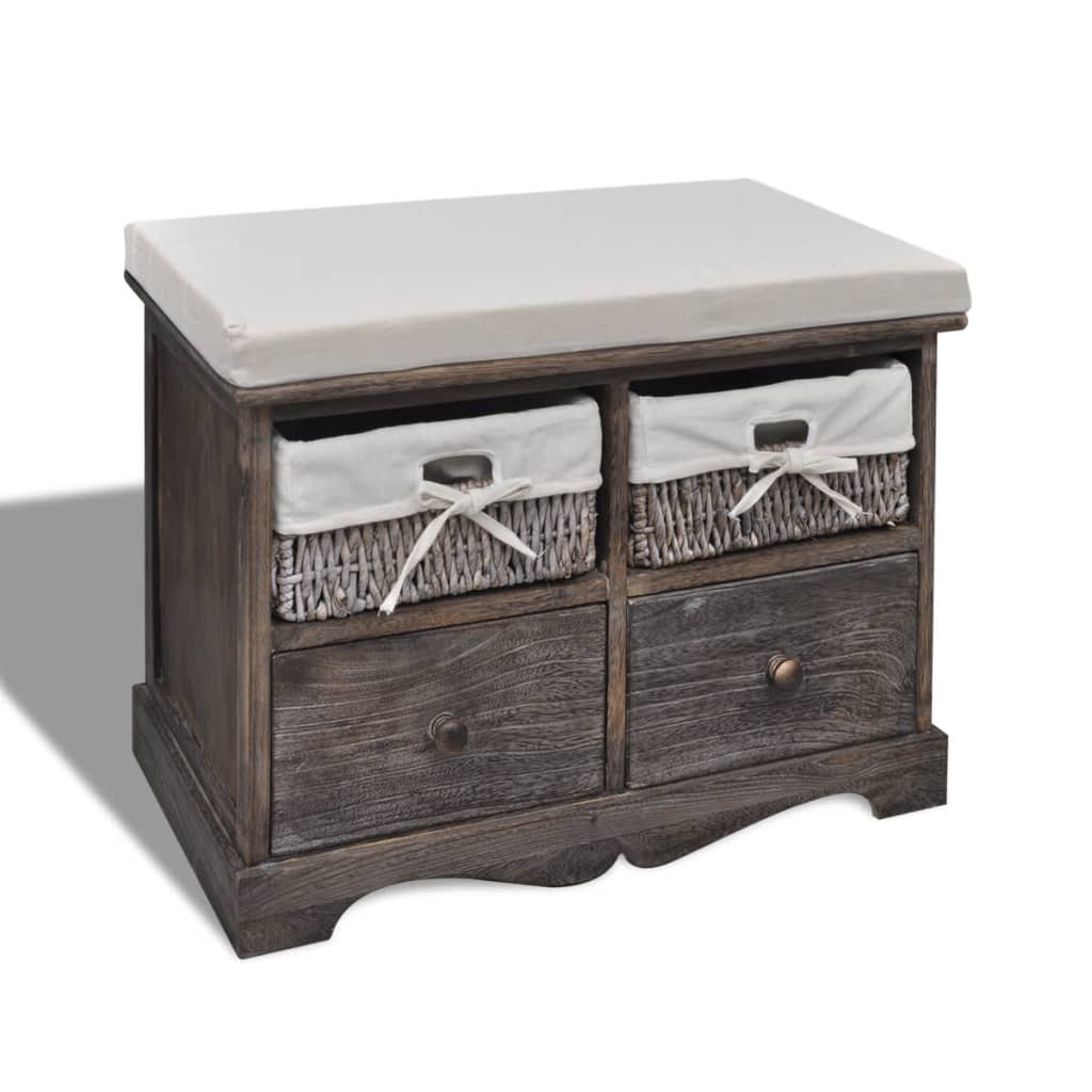 Sitzbank Braun mit Stauraum