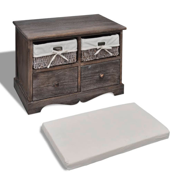 Sitzbank Braun mit Stauraum