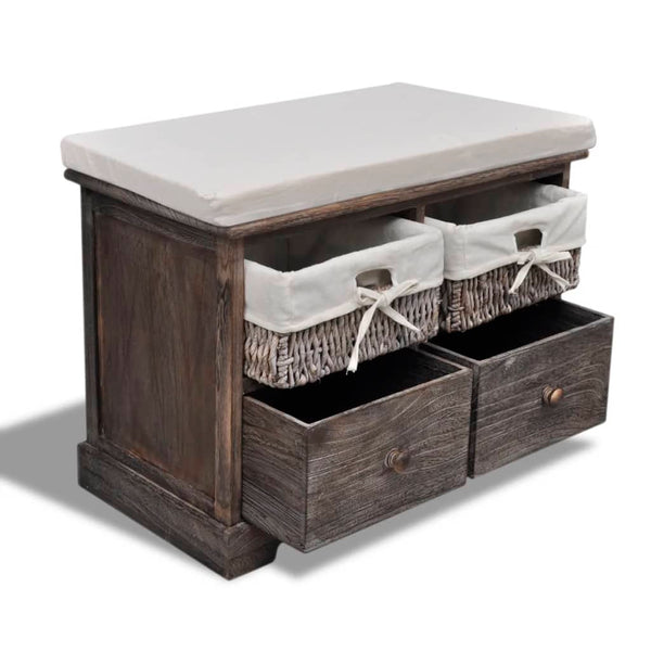 Sitzbank Braun mit Stauraum