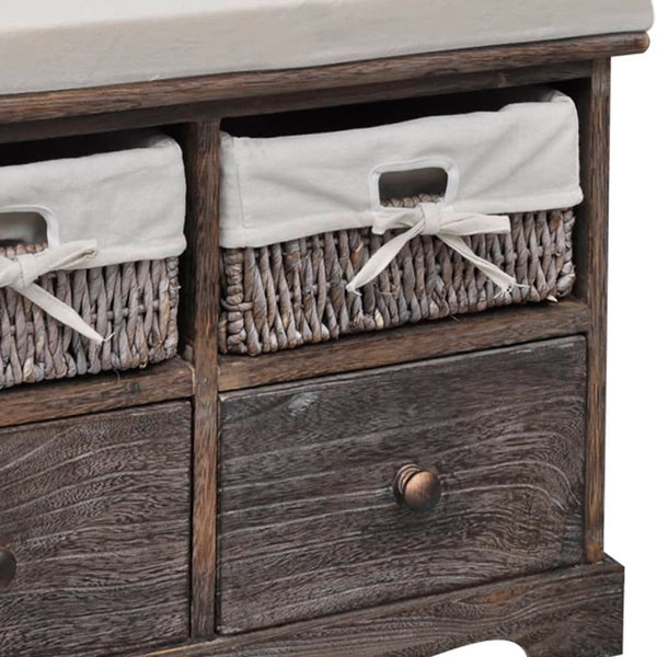 Sitzbank Braun mit Stauraum