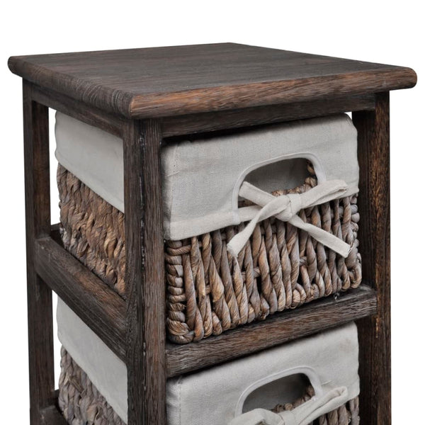 Holz Korbregal mit 3 Körben