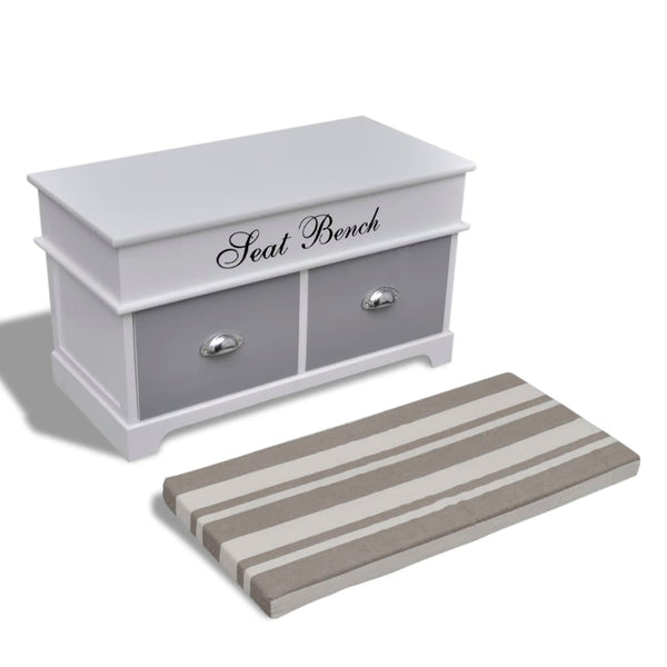 Sitzbank Truhenbank mit Kissen & Schubladen