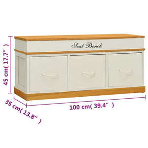 Sitzbank mit Stauraum Schuhschrank Flurbank