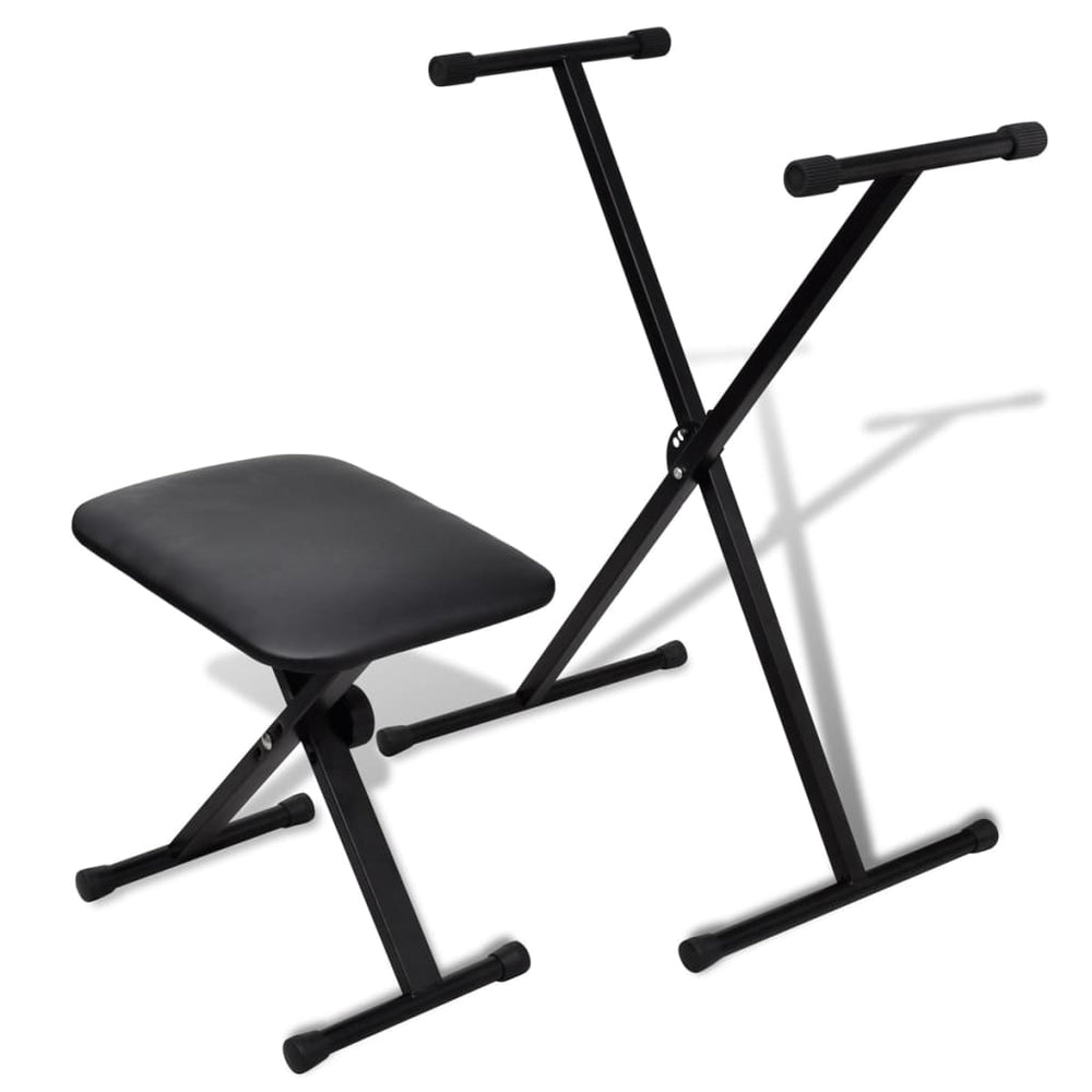 Ensemble de support et tabouret de clavier réglables