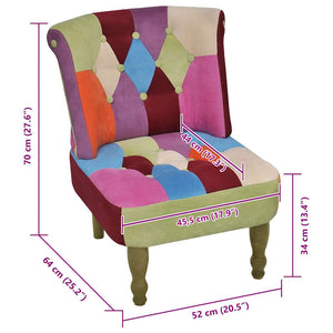 Französischer Stuhl Patchwork-Design