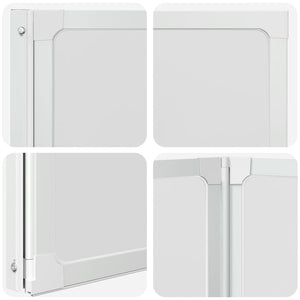 Duschwand 141 x 132 cm 3 Paneele Faltbar