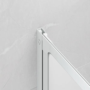 Duschwand 141 x 132 cm 3 Paneele Faltbar