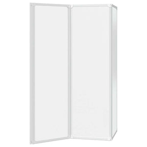 Duschwand 141 x 132 cm 3 Paneele Faltbar