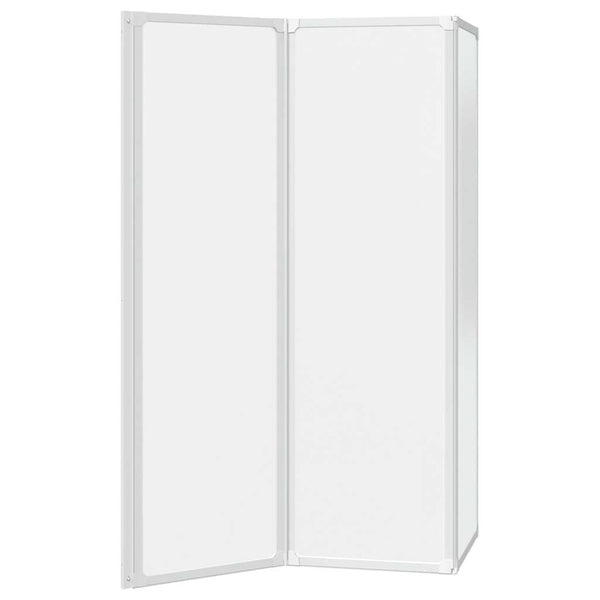 Duschwand 141 x 132 cm 3 Paneele Faltbar