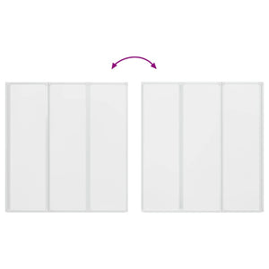 Duschwand 141 x 132 cm 3 Paneele Faltbar