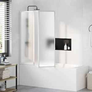 Duschwand 141 x 132 cm 3 Paneele Faltbar