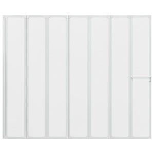 Duschwand 140 x 168 cm 7 Paneele Faltbar mit Handtuchhalter
