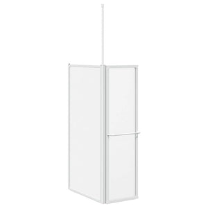 Duschwand L-Form 70x120x137 cm 4-teilig Faltbar