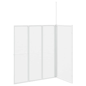 Duschwand L-Form 70x120x137 cm 4-teilig Faltbar