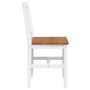5-teilige Essgruppe Braun/Weiß