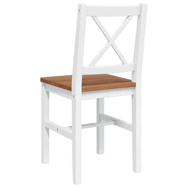 5-teilige Essgruppe Braun/Weiß