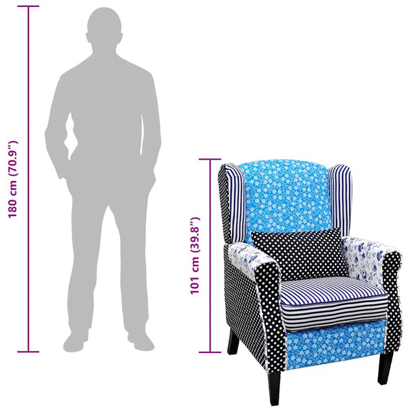 Sessel mit Patchwork-Design Stoff
