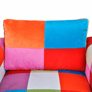 Patchwork Sessel mit Verchromten Beinen