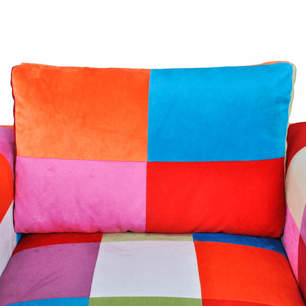 Patchwork Sessel mit Verchromten Beinen