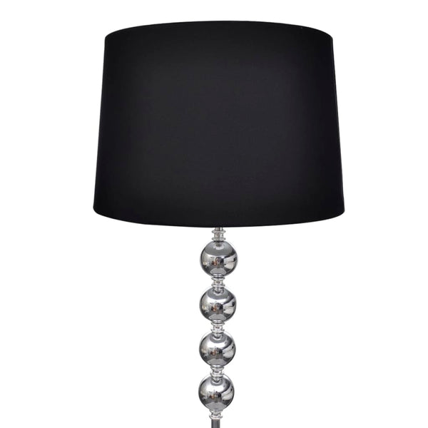 Schwarze Stehlampe mit Kugel-Dekor