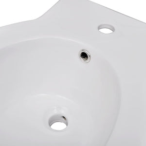 Toilette und Bidet Set Weiß Keramik