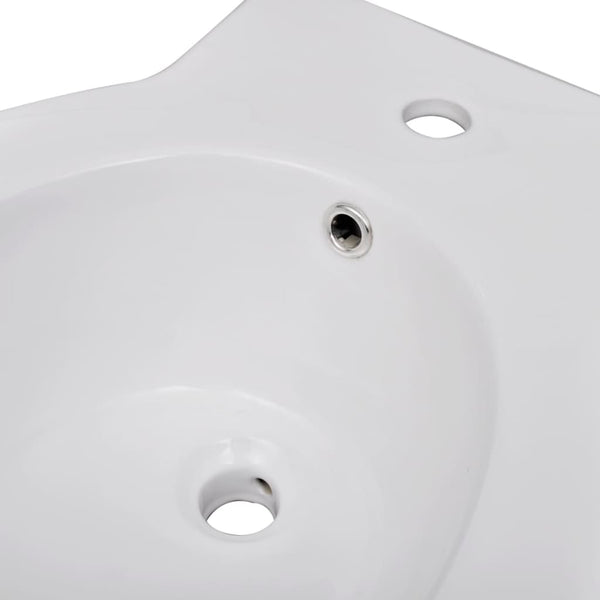 Toilette und Bidet Set Weiß Keramik