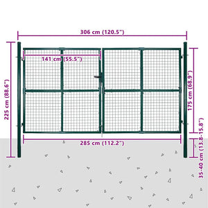 Gartengitter für Tor Zaun Tür und Wand 300 x 175 cm