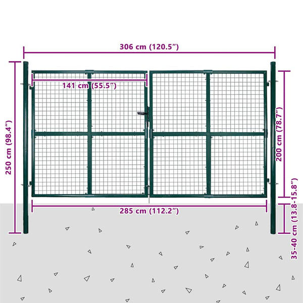Gartengitter für Tor Zaun Tür und Wand 300 x 200 cm