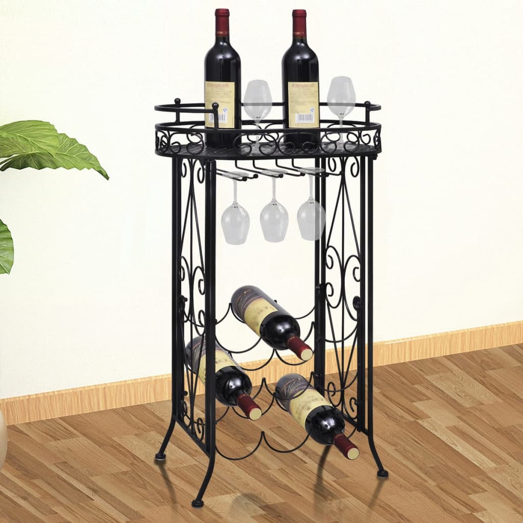 Weinregal für 9 Flaschen mit Glashalter