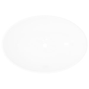Luxus Keramik Waschbecken Oval Weiß 40 x 33 cm