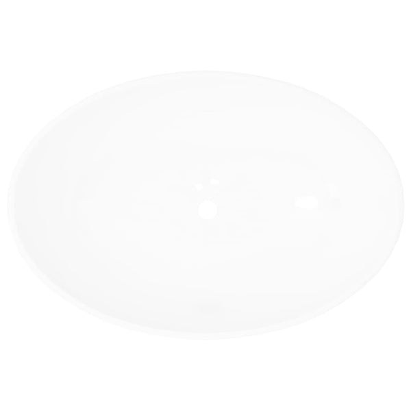 Luxus Keramik Waschbecken Oval Weiß 40 x 33 cm