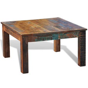 Quadratischer Couchtisch Altholz