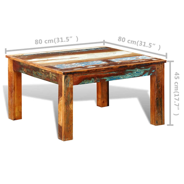Quadratischer Couchtisch Altholz