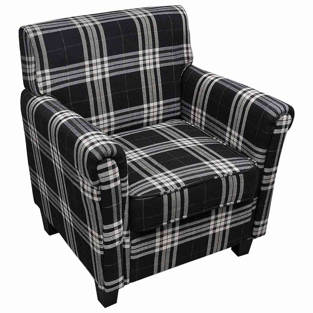 vidaXL Armchair with Seat Cushion Black Fabric
