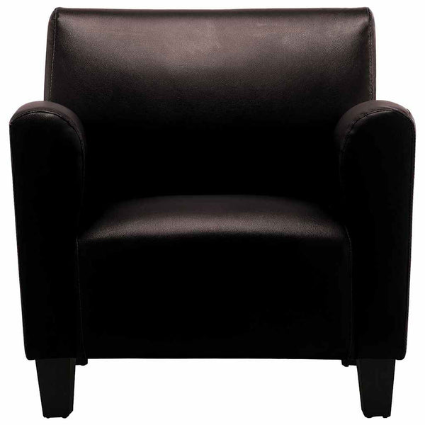 Dunkelbrauner Kunstleder Sessel