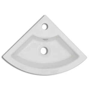 Waschbecken mit Überlauf 45 x 32 x 12,5 cm Weiß