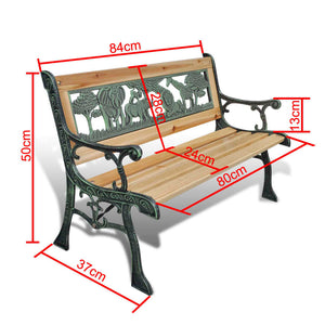 Kinder Gartenbank Holz 84 cm