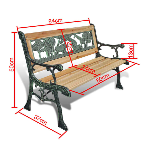 Kinder Gartenbank Holz 84 cm