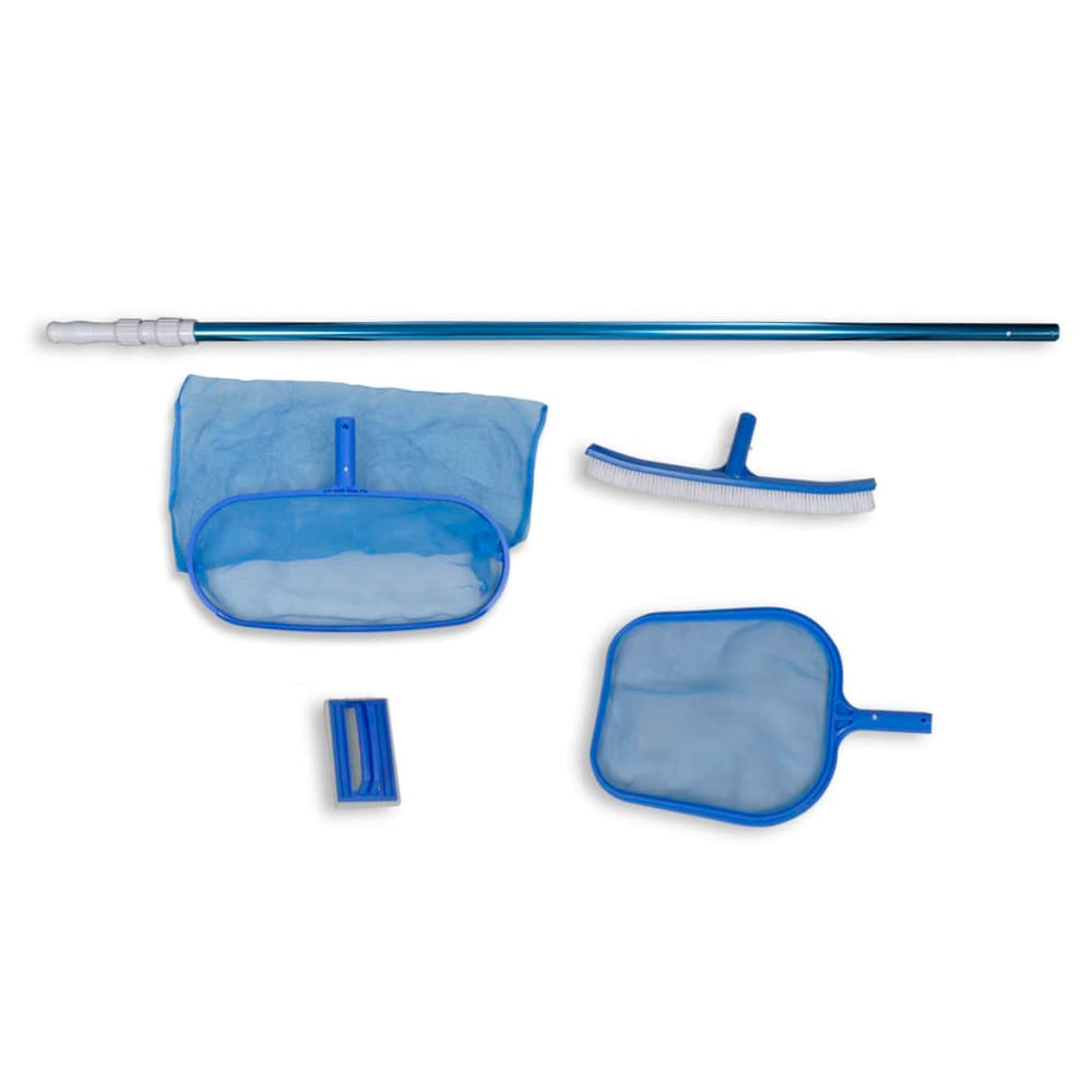 Pool Reinigungsset mit Bürste, Kescher & Teleskopstange