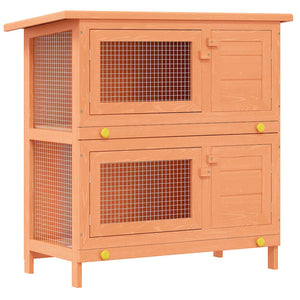 Kaninchenstall Kleintierhaus Hasenstall 4 Türen Holz