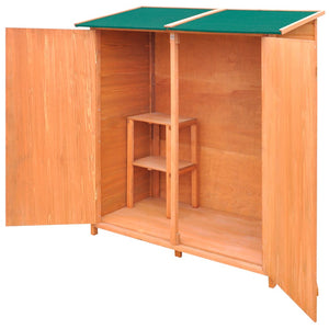 vidaXL Large Wooden Tool Shed
